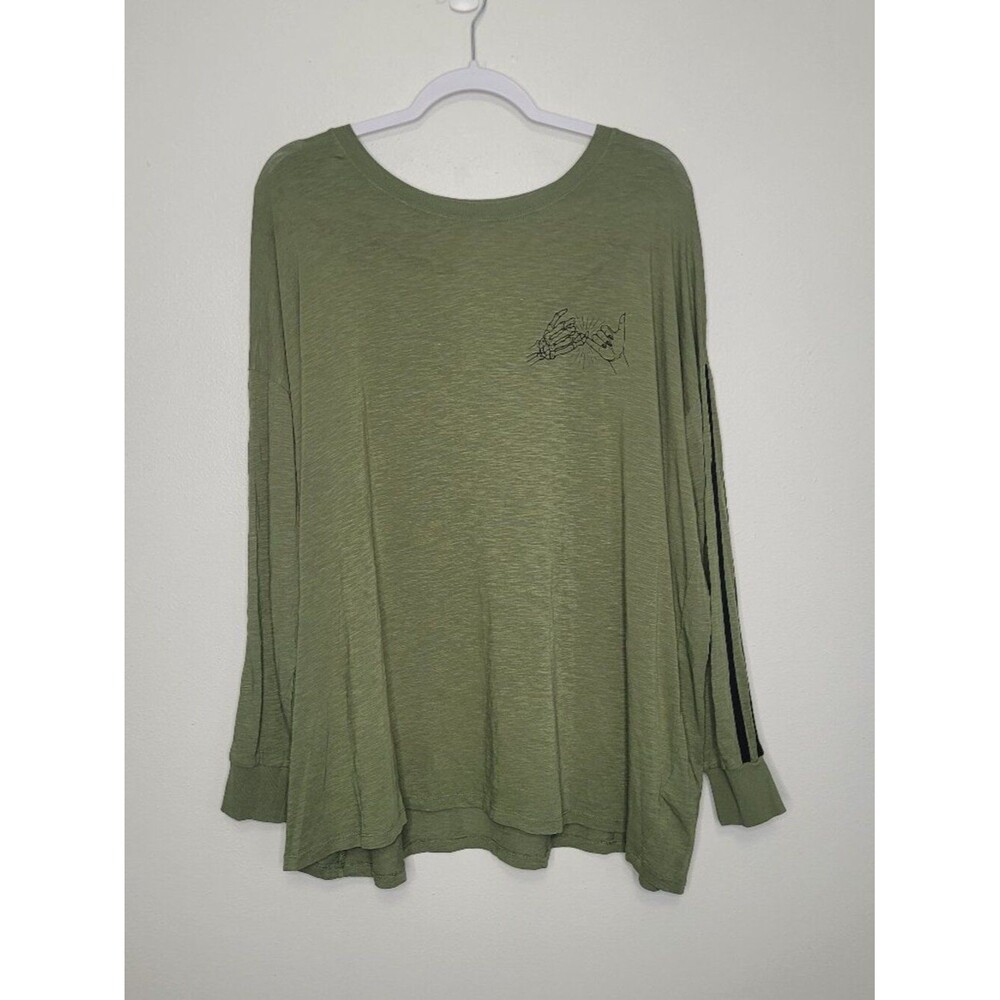 Torrid Promise Relaxed Fit Super Soft Slub Long Sleeve emo shirt plus size 2x